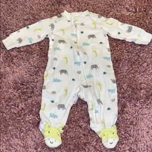 Zip up footie pajamas